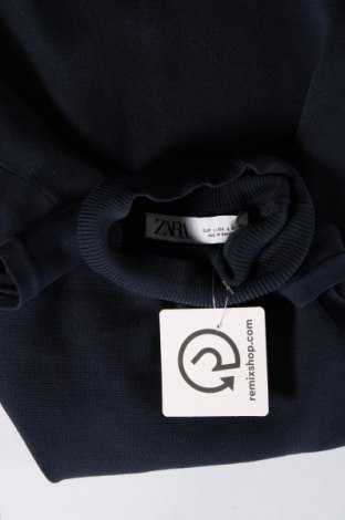 Дамски пуловер Zara, Размер L, Цвят Син, Цена 4,86 лв.