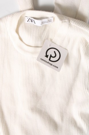 Дамски пуловер Zara, Размер M, Цвят Бял, Цена 12,96 лв.