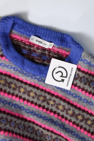 Дамски пуловер Zara Knitwear, Размер M, Цвят Многоцветен, Цена 10,80 лв.