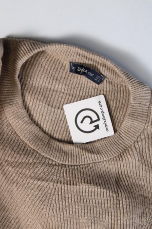 Дамски пуловер Zara Knitwear, Размер L, Цвят Бежов, Цена 9,72 лв.