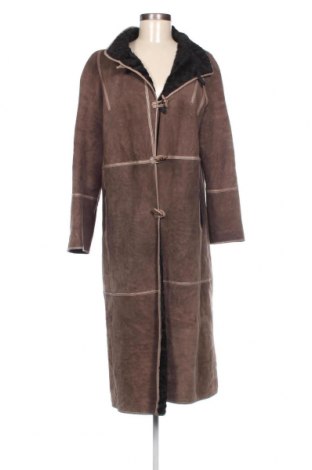 Дамско кожено палто, Размер S, Цвят Кафяв, Цена 107,25 лв.
