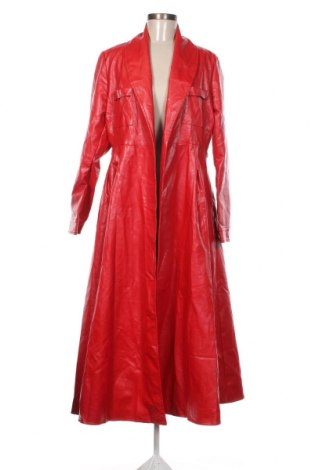 Δερμάτινο γυναικείο παλτό, Μέγεθος 3XL, Χρώμα Κόκκινο, Τιμή 65,84 €