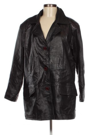 Дамско кожено яке, Размер M, Цвят Черен, Цена 46,01 лв.