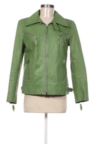 Damen Lederjacke, Größe M, Farbe Grün, Preis 36,30 €