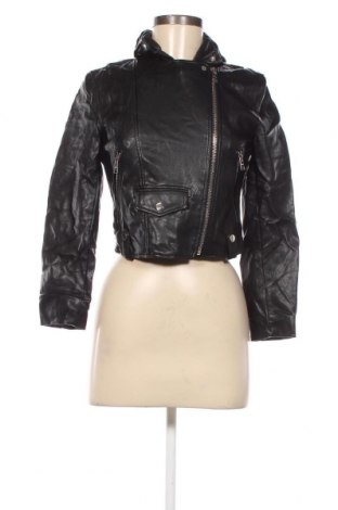 Dámska kožená bunda  Bershka, Veľkosť S, Farba Čierna, Cena  16,95 €
