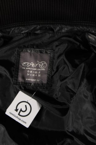 Γυναικείο δερμάτινο μπουφάν Esprit, Μέγεθος XS, Χρώμα Μαύρο, Τιμή 42,46 €
