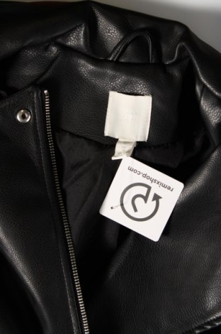 Dámska kožená bunda  H&M, Veľkosť XL, Farba Čierna, Cena  16,67 €