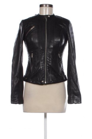 Dámska kožená bunda  Naf Naf, Veľkosť XS, Farba Čierna, Cena  100,82 €