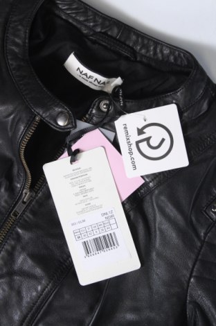 Dámska kožená bunda  Naf Naf, Veľkosť M, Farba Čierna, Cena  92,42 €