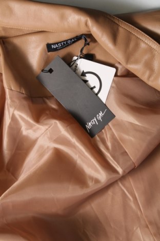 Dámska kožená bunda  Nasty Gal, Veľkosť L, Farba Béžová, Cena  26,55 €