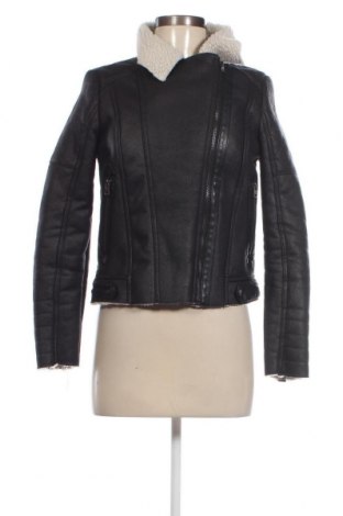 Γυναικείο δερμάτινο μπουφάν New Look, Μέγεθος S, Χρώμα Μαύρο, Τιμή 17,00 €
