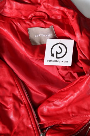 Dámska kožená bunda  Orsay, Veľkosť L, Farba Červená, Cena  16,67 €