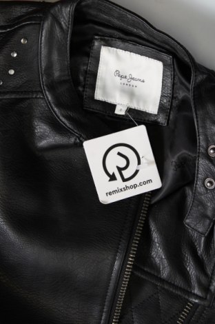 Damen Lederjacke Pepe Jeans, Größe S, Farbe Schwarz, Preis 19,21 €