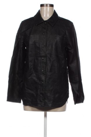 Dámska kožená bunda  Pieces, Veľkosť L, Farba Čierna, Cena  18,60 €
