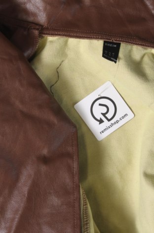 Dámska kožená bunda  SHEIN, Veľkosť S, Farba Hnedá, Cena  12,78 €