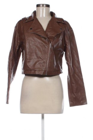 Dámska kožená bunda  SHEIN, Veľkosť S, Farba Hnedá, Cena  12,78 €