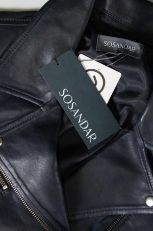 Dámska kožená bunda  Sosandar, Veľkosť S, Farba Modrá, Cena  125,08 €