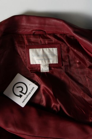 Dámska kožená bunda  Worthington, Veľkosť S, Farba Červená, Cena  47,32 €