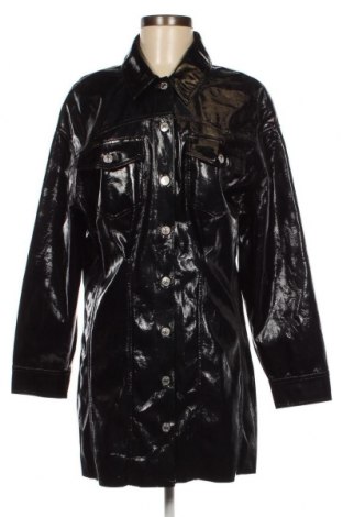 Дамско кожено яке Zara, Размер L, Цвят Черен, Цена 31,98 лв.
