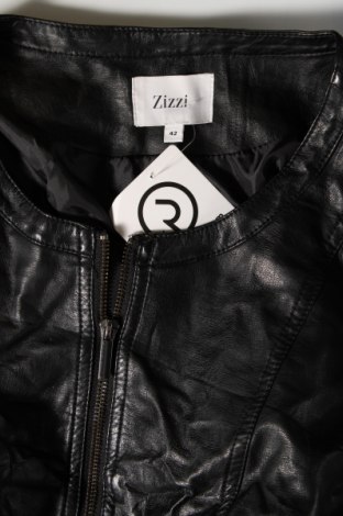 Damen Lederjacke Zizzi, Größe L, Farbe Schwarz, Preis € 32,18