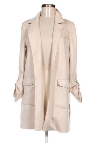 Дамско палто Bershka, Размер S, Цвят Бежов, Цена 21,12 лв.