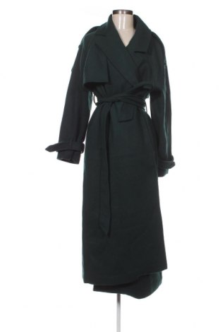 Γυναικείο παλτό Bershka, Μέγεθος M, Χρώμα Πράσινο, Τιμή 88,66 €
