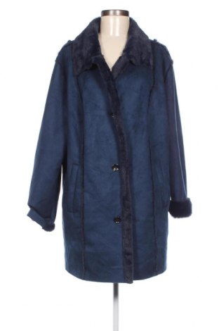 Γυναικείο παλτό Helena Vera, Μέγεθος 3XL, Χρώμα Μπλέ, Τιμή 33,65 €