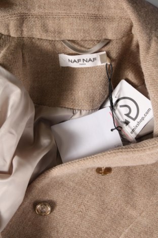 Γυναικείο παλτό Naf Naf, Μέγεθος S, Χρώμα  Μπέζ, Τιμή 89,20 €