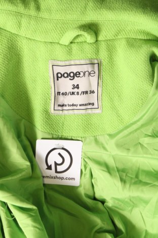 Дамско палто Page One, Размер XS, Цвят Зелен, Цена 47,08 лв.