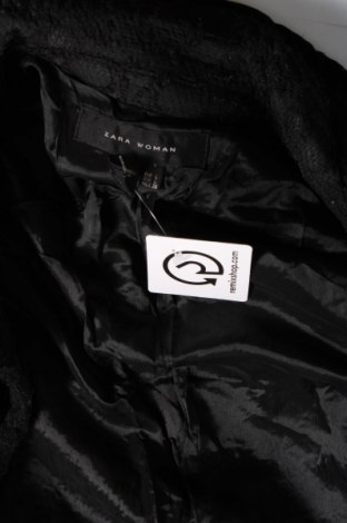 Дамско палто Zara, Размер L, Цвят Черен, Цена 36,04 лв.