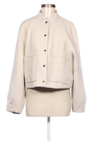 Дамско палто Zara, Размер L, Цвят Екрю, Цена 44,20 лв.