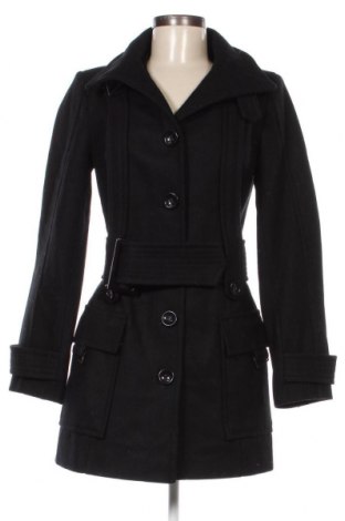 Дамско палто Zara, Размер S, Цвят Черен, Цена 31,96 лв.