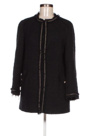 Дамско палто Zara, Размер L, Цвят Черен, Цена 34,00 лв.