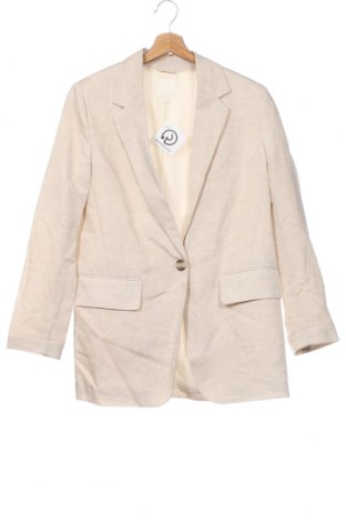 Дамско сако H&M, Размер XS, Цвят Бежов, Цена 26,98 лв.