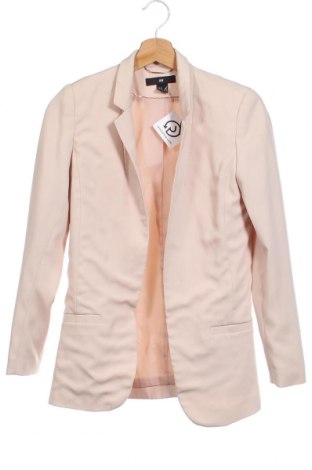 Дамско сако H&M, Размер XS, Цвят Бежов, Цена 19,80 лв.