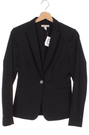 Γυναικείο σακάκι H&M, Μέγεθος XS, Χρώμα Μαύρο, Τιμή 15,27 €