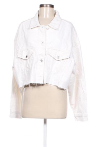 Γυναικείο μπουφάν Bershka, Μέγεθος L, Χρώμα Λευκό, Τιμή 17,58 €