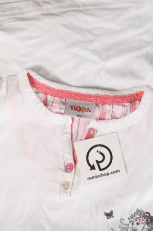 Детска блуза Yigga, Размер 11-12y/ 152-158 см, Цвят Бял, Цена 6,12 лв.