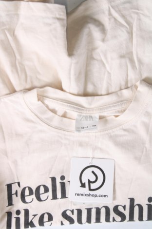 Kinder Shirt Zara, Größe 13-14y/ 164-168 cm, Farbe Ecru, Preis 3,44 €