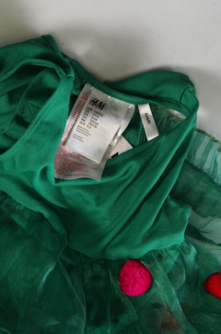 Детска рокля H&M, Размер 4-5y/ 110-116 см, Цвят Зелен, Цена 23,46 лв.