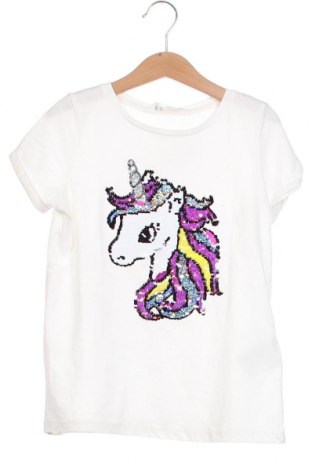 Детска тениска H&M, Размер 6-7y/ 122-128 см, Цвят Бял, Цена 7,06 лв.