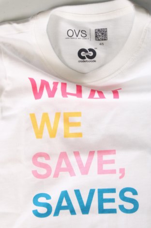 Kinder T-Shirt Oviesse, Größe 4-5y/ 110-116 cm, Farbe Weiß, Preis € 6,77
