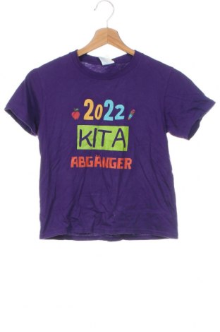 Kinder T-Shirt Port & Company, Größe 7-8y/ 128-134 cm, Farbe Lila, Preis 3,60 €