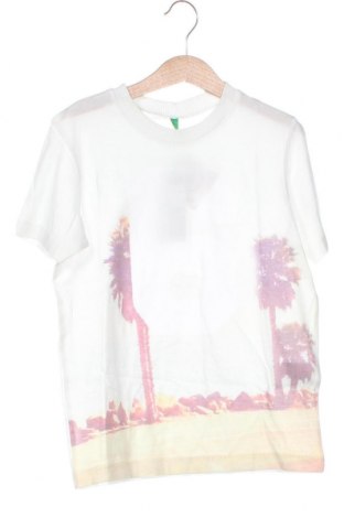 Kinder T-Shirt United Colors Of Benetton, Größe 7-8y/ 128-134 cm, Farbe Weiß, Preis 8,51 €