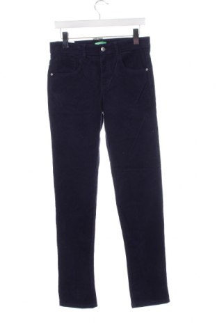 Pantaloni de catifea reiată, pentru copii United Colors Of Benetton, Mărime 14-15y/ 168-170 cm, Culoare Albastru, Preț 80,53 Lei
