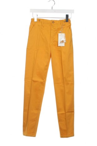 Детски панталон Tutto Piccolo, Размер 11-12y/ 152-158 см, Цвят Жълт, Цена 38,25 лв.