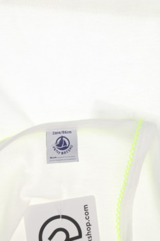 Детски потник Petit Bateau, Размер 18-24m/ 86-98 см, Цвят Бял, Цена 10,53 лв.