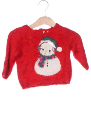 Детски пуловер Du Pareil Au Meme, Размер 2-3m/ 56-62 см, Цвят Червен, Цена 17,55 лв.