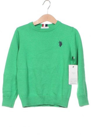 Детски пуловер U.S. Polo Assn., Размер 8-9y/ 134-140 см, Цвят Зелен, Цена 47,60 лв.