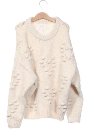 Kinderpullover Zara, Größe 9-10y/ 140-146 cm, Farbe Weiß, Preis 6,34 €